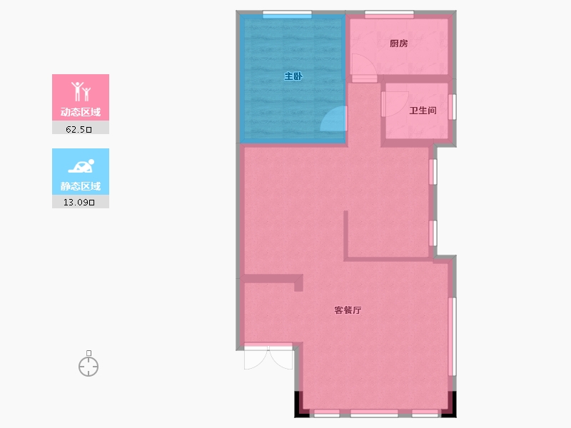 江苏省-徐州市-田昌华府-67.96-户型库-动静分区