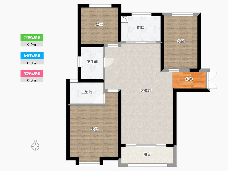 甘肃省-兰州市-温商金豪庭-90.18-户型库-动静线