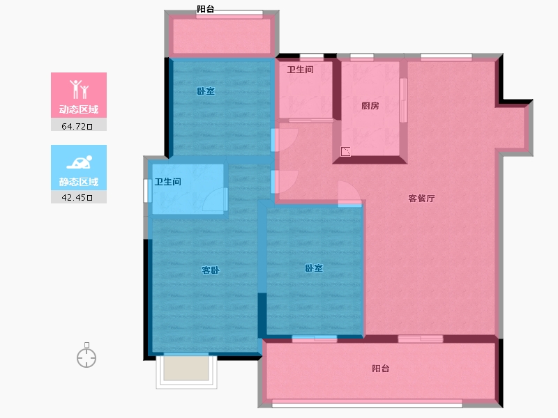 江西省-抚州市-聚福阳光城-94.51-户型库-动静分区