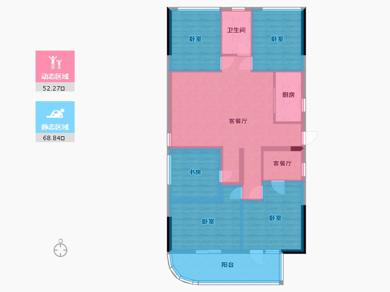 广西壮族自治区-玉林市-中鼎绿城中心-108.90-户型库-动静分区