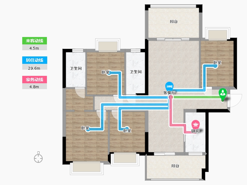 广西壮族自治区-玉林市-万昌东方巴黎湖岸-122.12-户型库-动静线