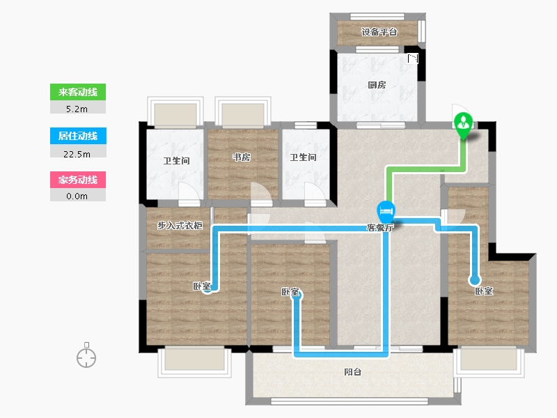 江苏省-常州市-新城华宇悦隽公馆-101.99-户型库-动静线