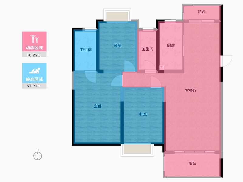 江西省-抚州市-学府天成-110.38-户型库-动静分区