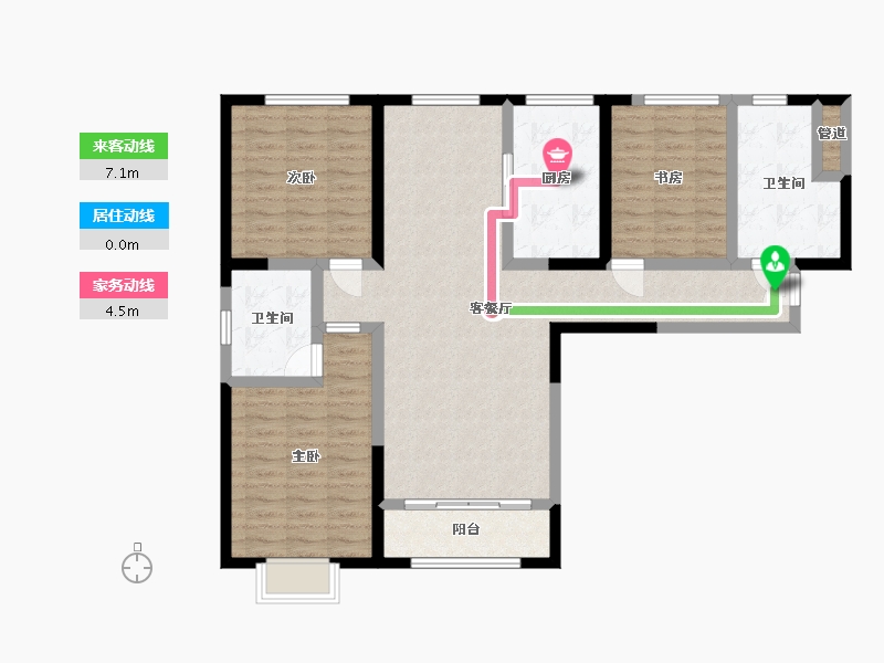 甘肃省-兰州市-康太阳光家园-107.11-户型库-动静线