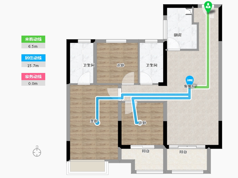 江苏省-徐州市-上水璞园-93.00-户型库-动静线