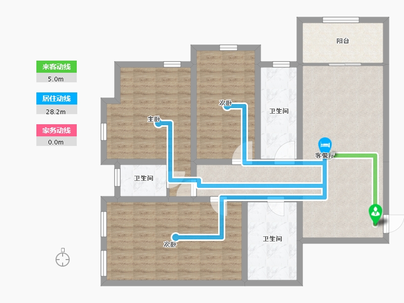 陕西省-西安市-魅力长安-105.19-户型库-动静线