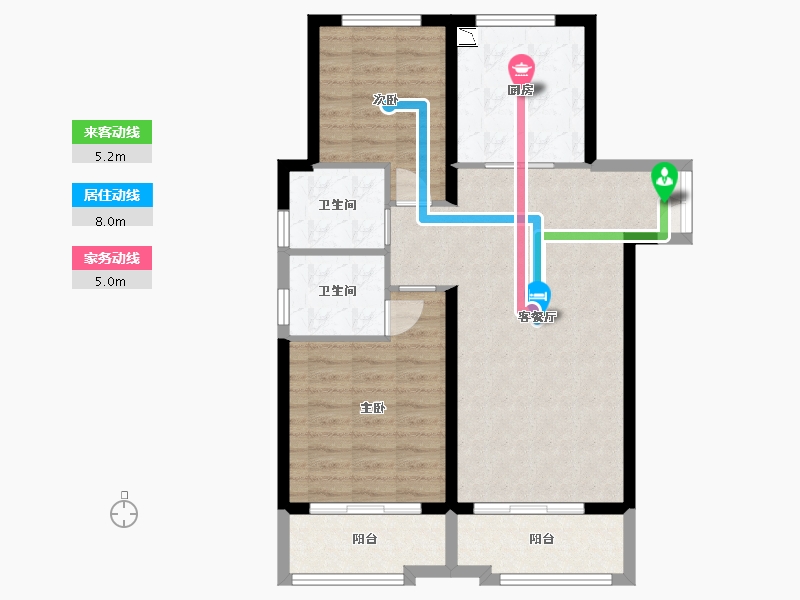 甘肃省-兰州市-兰州金城中心-80.74-户型库-动静线