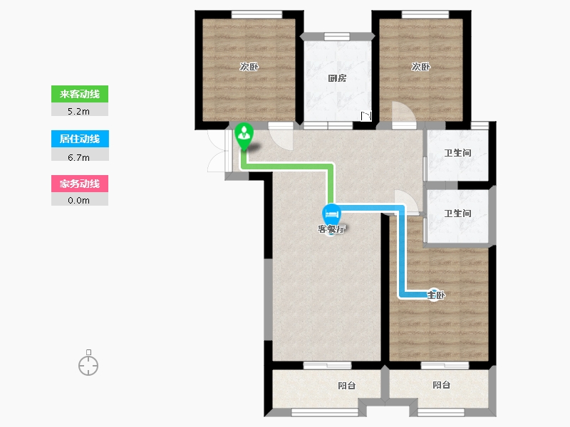 甘肃省-兰州市-兰州金城中心-83.44-户型库-动静线