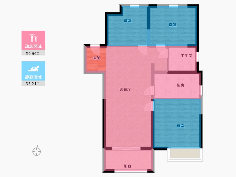 江苏省-南京市-龙湖天钜-75.00-户型库-动静分区