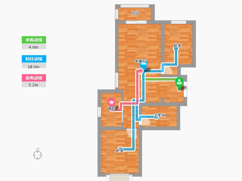 甘肃省-兰州市-国际旅游港中央首府-54.59-户型库-动静线