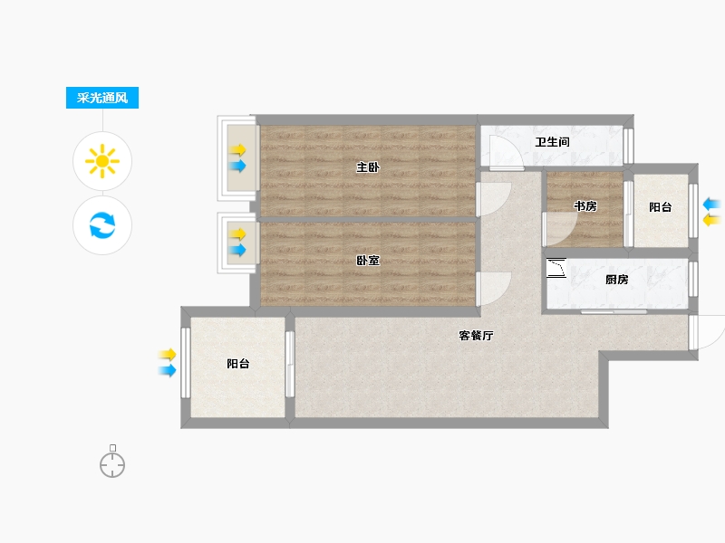 江西省-抚州市-京华府-77.00-户型库-采光通风