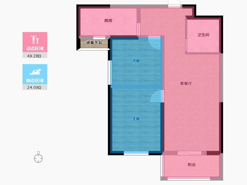 甘肃省-兰州市-傲润天顺祥-65.81-户型库-动静分区