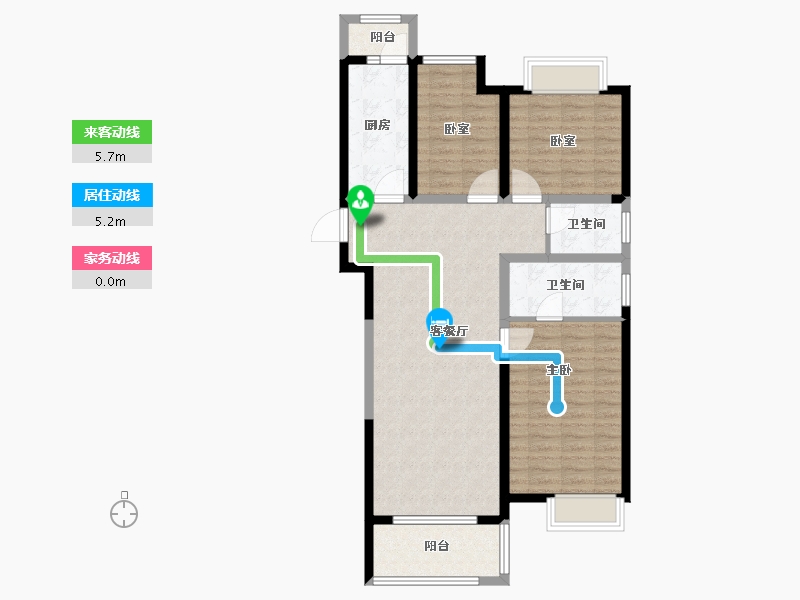 陕西省-西安市-天地源大都会-98.98-户型库-动静线