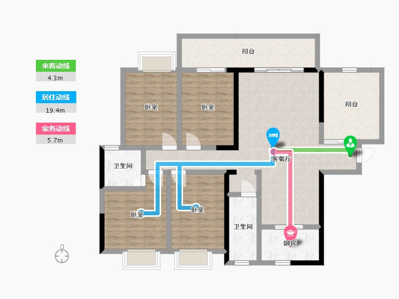 广西壮族自治区-玉林市-兴业阳光新城-122.36-户型库-动静线