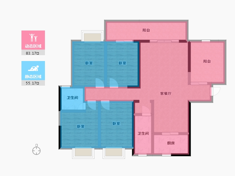 广西壮族自治区-玉林市-兴业阳光新城-122.36-户型库-动静分区