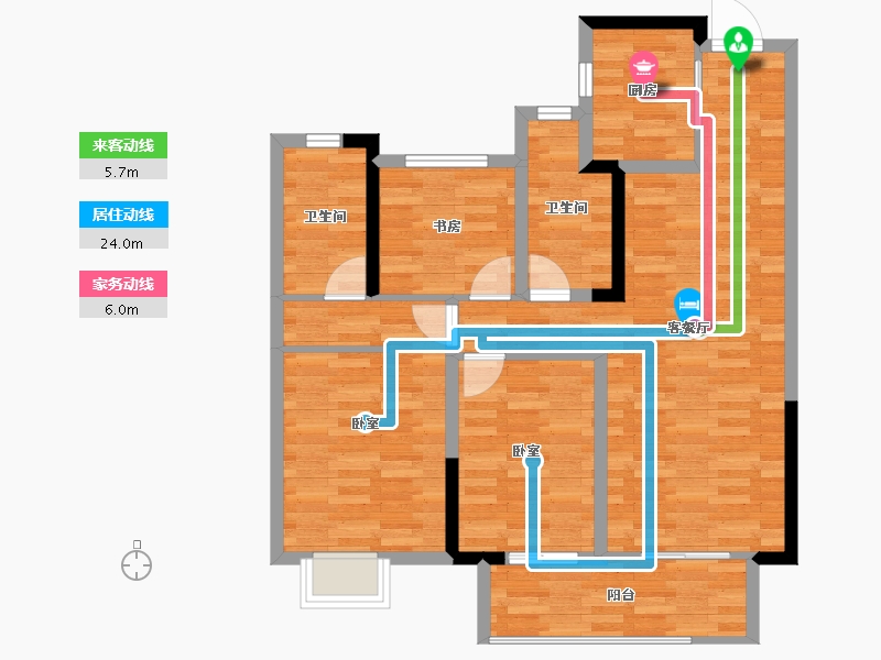 安徽省-宿州市-宿州天元府-85.99-户型库-动静线