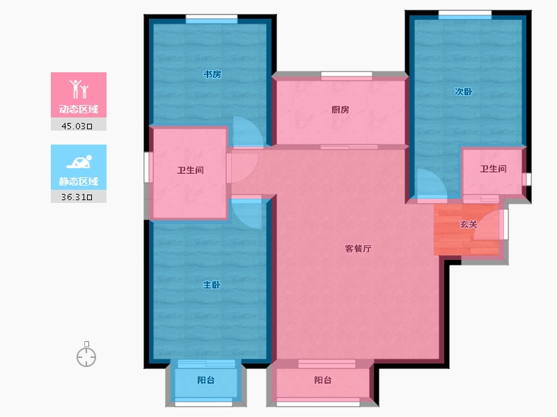 甘肃省-兰州市-傲润天顺祥-72.33-户型库-动静分区