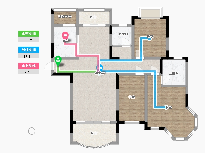 江西省-抚州市-汇丰·瀚林苑-103.01-户型库-动静线