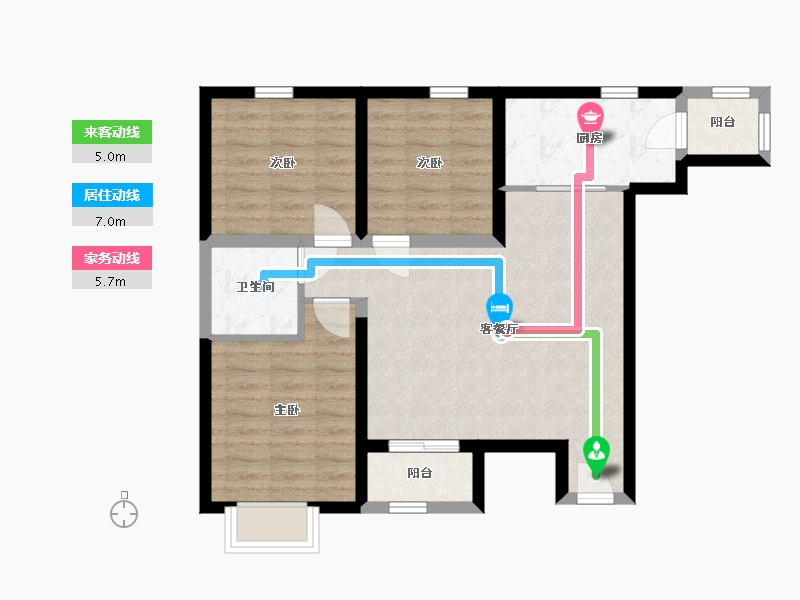 陕西省-西安市-林河世家-72.04-户型库-动静线