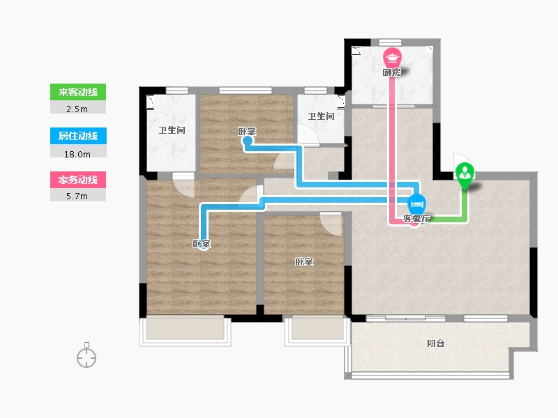 江苏省-常州市-中梁中南拾光印-99.00-户型库-动静线