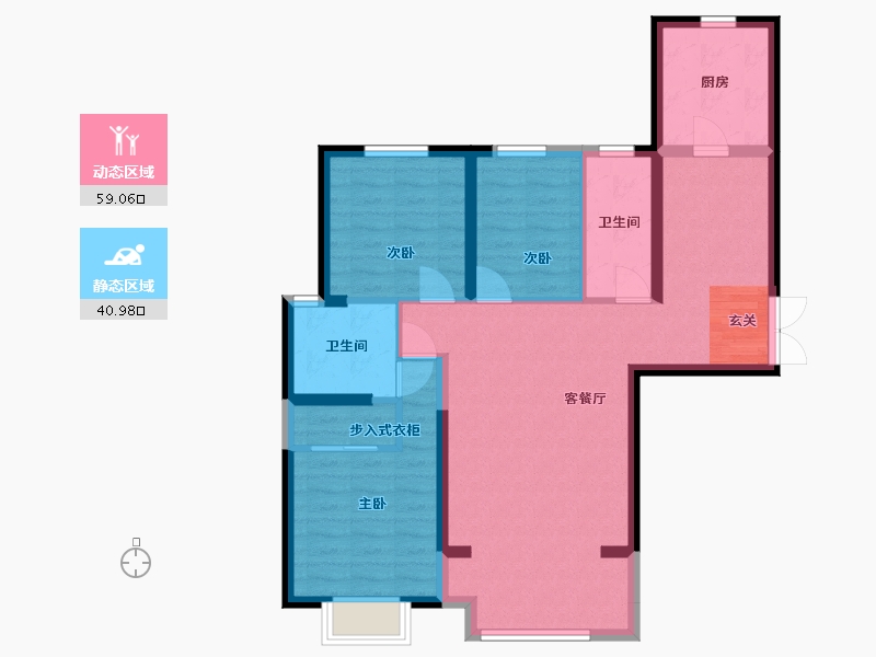 甘肃省-兰州市-兰高金都城-89.12-户型库-动静分区