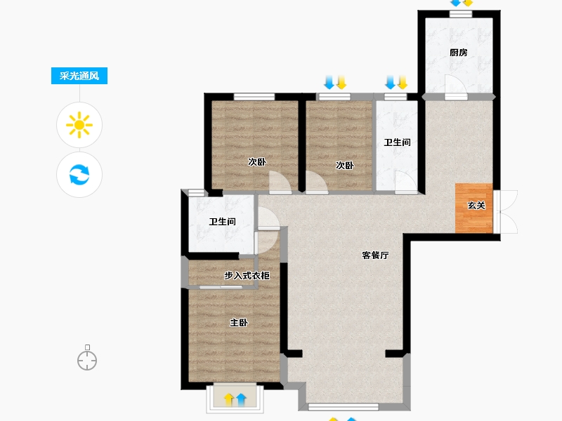 甘肃省-兰州市-兰高金都城-89.12-户型库-采光通风