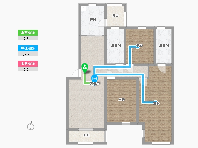 江苏省-苏州市-华园丽都阳光-100.80-户型库-动静线