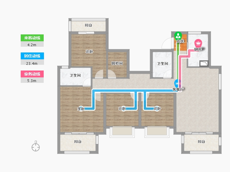 江苏省-南京市-固城湖金茂逸墅-119.01-户型库-动静线