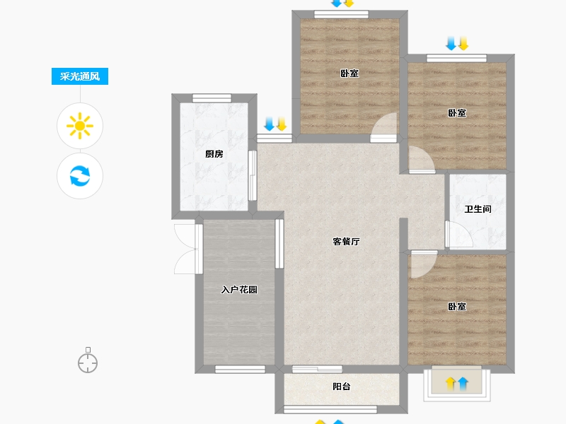 辽宁省-葫芦岛市-首开·国风海岸-82.46-户型库-采光通风