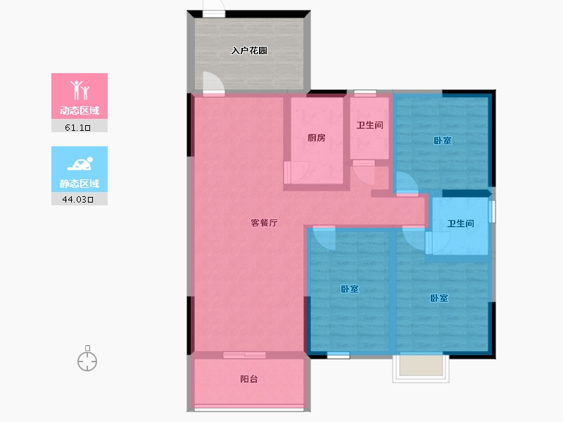 广西壮族自治区-玉林市-裕达壹号城-102.63-户型库-动静分区