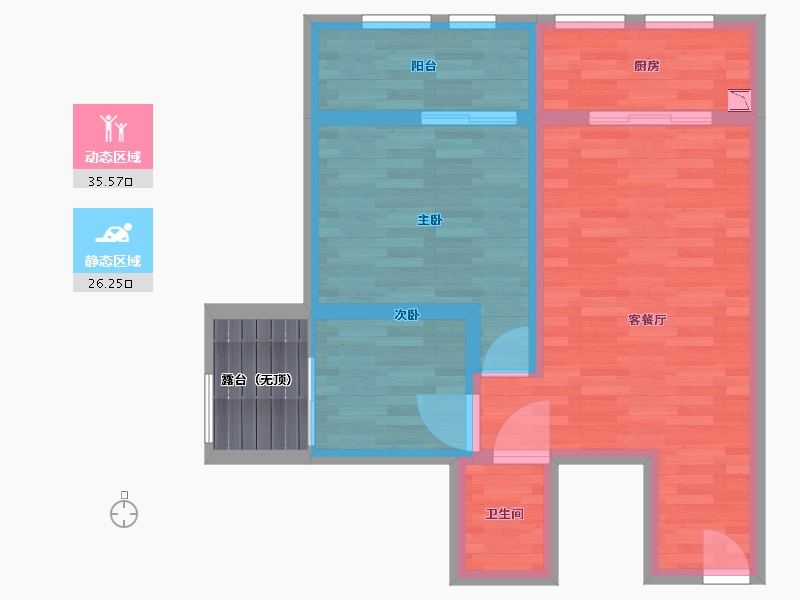 陕西省-西安市-魅力长安-57.99-户型库-动静分区