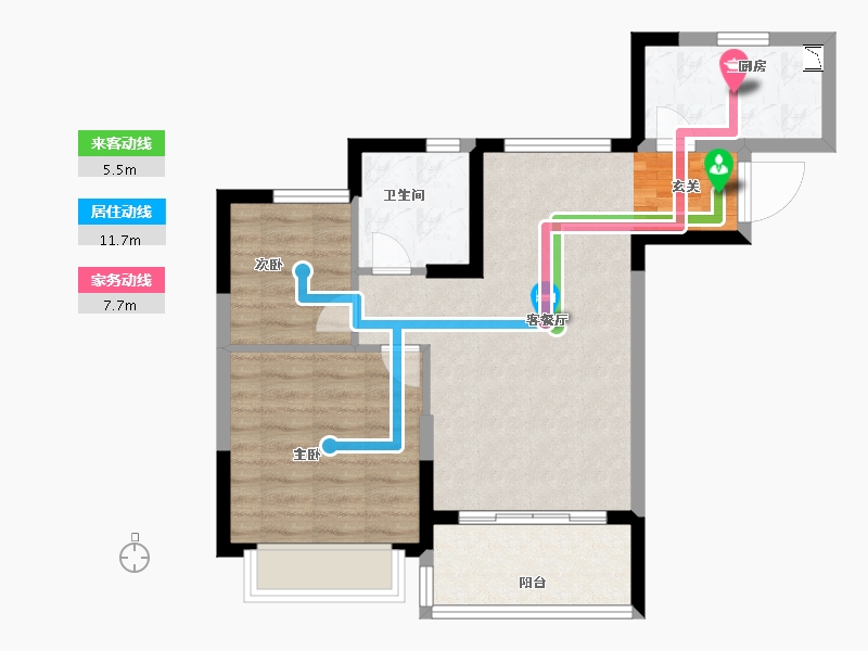 江苏省-南京市-宁滁恒大文化旅游城-63.00-户型库-动静线