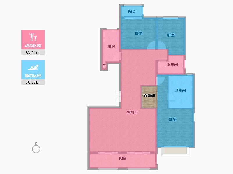 陕西省-西安市-天地源大都会-132.06-户型库-动静分区