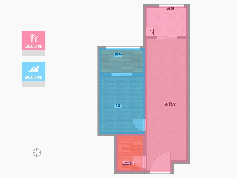 陕西省-西安市-魅力长安-58.00-户型库-动静分区