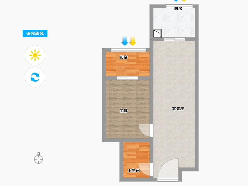 陕西省-西安市-魅力长安-58.00-户型库-采光通风