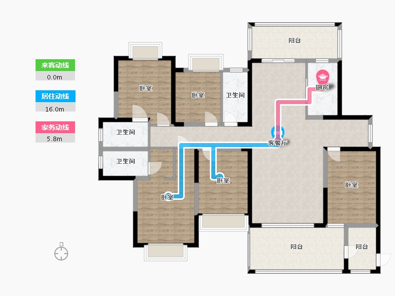 广西壮族自治区-玉林市-万昌东方巴黎湖岸-168.72-户型库-动静线