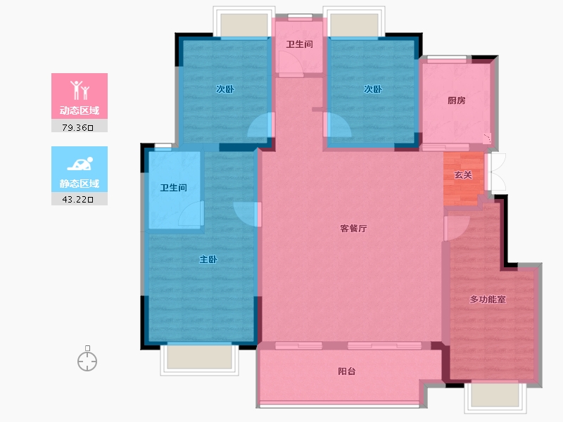 江苏省-南京市-三巽和悦江南-110.01-户型库-动静分区