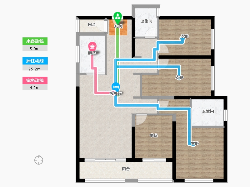 云南省-昆明市-东原璞阅-107.67-户型库-动静线