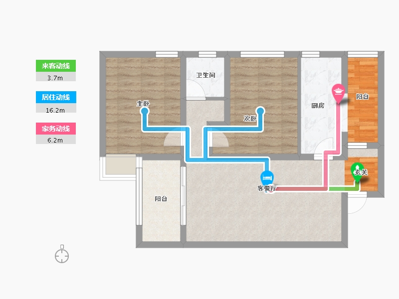 云南省-昆明市-恒泰滇池名门-71.08-户型库-动静线