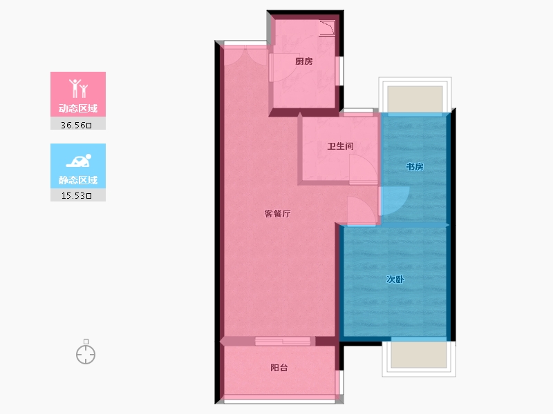 甘肃省-兰州市-文鑫时代星空-45.69-户型库-动静分区