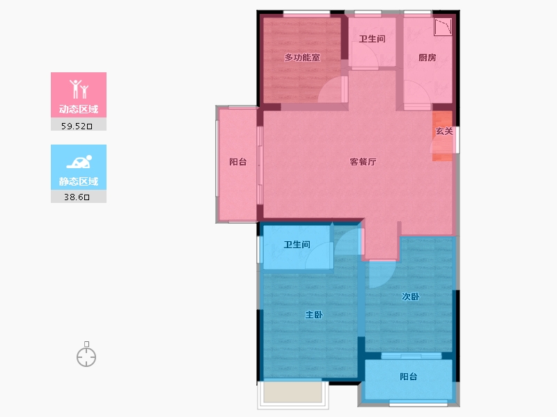 江苏省-南京市-明发北站中心-87.58-户型库-动静分区