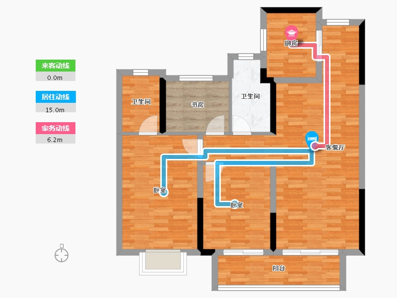 安徽省-宿州市-宿州天元府-85.99-户型库-动静线