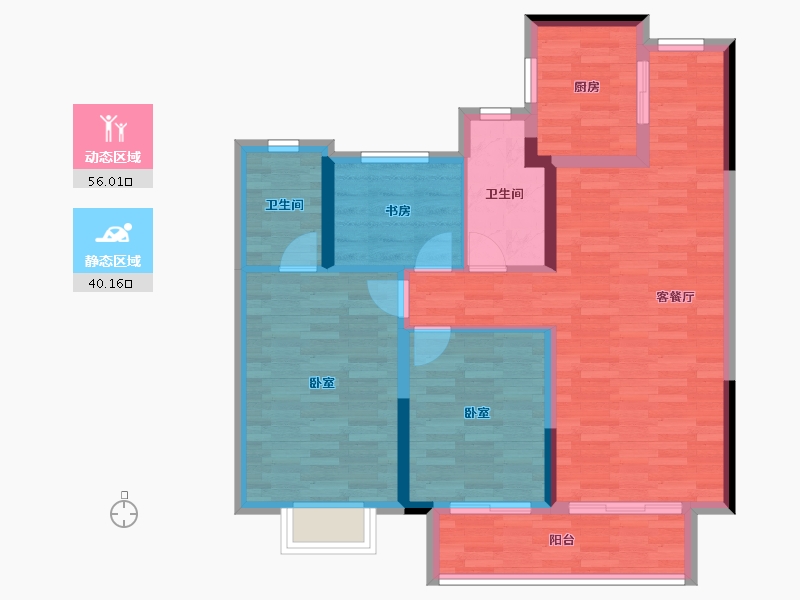 安徽省-宿州市-宿州天元府-85.99-户型库-动静分区