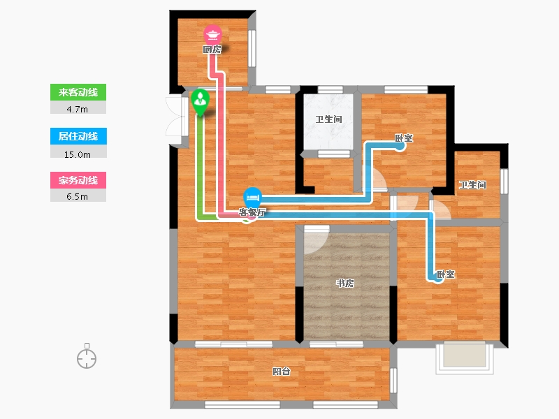 安徽省-宿州市-钟鑫·状元府-92.23-户型库-动静线