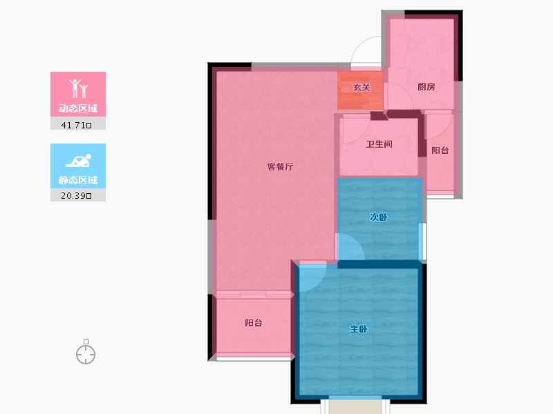 云南省-昆明市-恒泰滇池名门-55.13-户型库-动静分区