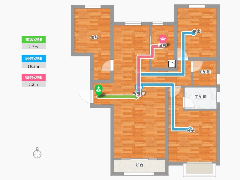 甘肃省-兰州市-世茂宏建云煦园-89.89-户型库-动静线