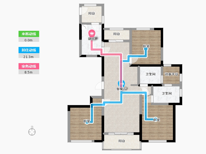 江苏省-苏州市-苏高新大成珺-112.00-户型库-动静线