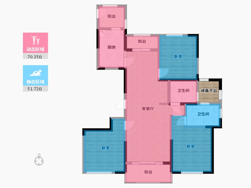 江苏省-苏州市-苏高新大成珺-112.00-户型库-动静分区