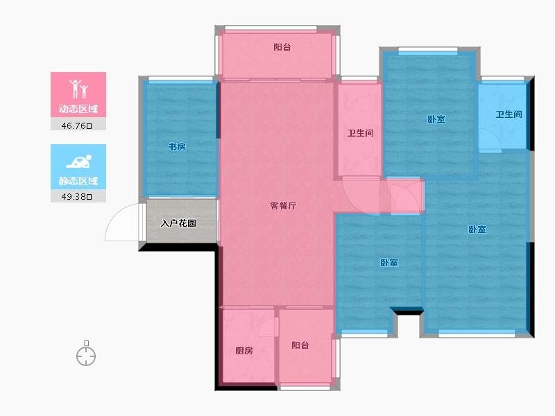 广西壮族自治区-玉林市-喜润金域悦府-91.01-户型库-动静分区