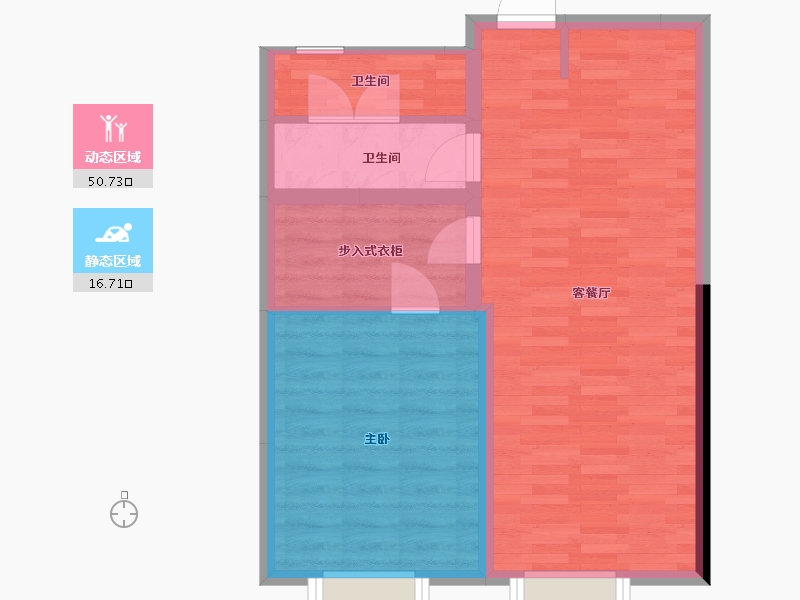 陕西省-西安市-美墅-60.82-户型库-动静分区